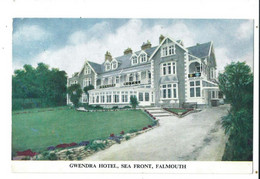 Cornwall Falmouth  Gwendra Hotel Sea Front . Posted 1960s  Postcard - Falmouth