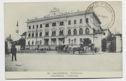 GRECE CARTE SALONIQUE PREFECTURE + DEPOT DE LA 17E DIVISION COLONIALE 1917 - Cartas & Documentos