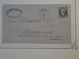 BO7 FRANCE  BELLE LETTRE  1863 MAZAMET A MAVARRENSE   +N° 22+  +AFFRANCH. INTERESSANT++ - 1862 Napoleon III