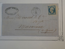 BO7 FRANCE  BELLE LETTRE  1863 MAZAMET A MAVARRENSE   +N° 22+  +AFFRANCH. INTERESSANT++ - 1862 Napoléon III