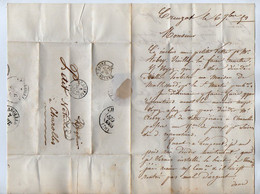 TB 3991 - 1853 - LAC - Lettre Taxée 25 Cts - Mr MÜLLER à LE CREUZOT Pour Me PETIT Notaire à CHAROLLES - 1849-1876: Période Classique