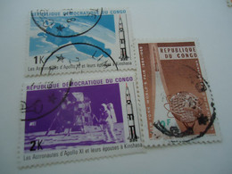 CONGO  REB  USED STAMPS 3   SPACE - Autres & Non Classés