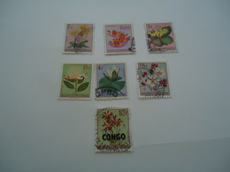 BELGIAN   CONGO  USED  STAMPS  7 FLOWERS - Otros & Sin Clasificación