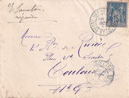 France Marcophilie - Département De L'Indre Et Loire - Richelieu - Lettre Type Sage - 1877-1920: Semi-moderne Periode