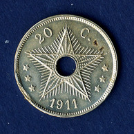 CONGO BELGE ...20 CENTIMES....1911 - 1910-1934: Albert I