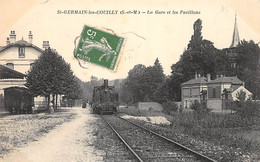 Saint Germain Lès Couilly         77         Intérieur De La Gare . Train . Et Les Pavillons       (voir Scan) - Altri & Non Classificati