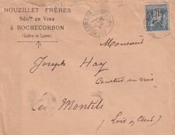 France Marcophilie - Département De L'Indre Et Loire - Rochecorbon - Lettre Type Sage - 1877-1920: Semi-moderne Periode