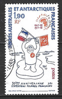 TAAF. N°73 Oblitéré De 1977. 30 Ans Des Expéditions Polaires Françaises. - Used Stamps