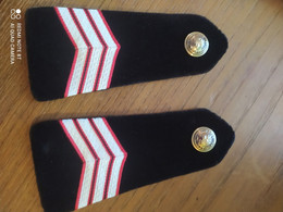 PAIRE D'EPAULETTES SERGENT CHEF , SAPEURS POMPIERS - Pompiers