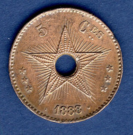 CONGO BELGE ...5 CENTIMES....1888....LEOPOLD II - 1910-1934: Albert I