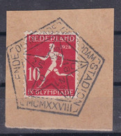 Netherlands 1928 Cancellation: Olympic Games Olympiade Amsterdam; Running Athletics Pentagonal Staduim Cancellation N1 - Estate 1928: Amsterdam