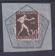 Netherlands 1928 Cancellation: Olympic Games Olympiade Amsterdam; Boxing Boxe Pentagonal Staduim Cancellation N1 - Zomer 1928: Amsterdam