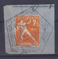 Netherlands 1928 Cancellation: Olympic Games Olympiade Amsterdam; Athletics Shot Put Pentagonal Staduim Cancellation N1 - Summer 1928: Amsterdam