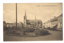 Gheel   -   Groote Markt Met St Amandskerk.   Mooi Kaartje! - Geel