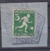 Netherlands 1928 Cancellation: Olympic Games Olympiade Amsterdam; Football Pentagonal Staduim Cancellation N1 - Sommer 1928: Amsterdam