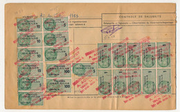 Deux Feuillets "Livres D'abattoir" Dont 1ère Page - Nombreux Fiscaux "Viandes" 1955 - Sonstige & Ohne Zuordnung