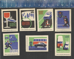 CAREFUL IN TRAFFIC - ATTENTION DANS LA CIRCULATION Matchbox Labels LITHUANIA - Zündholzschachteletiketten