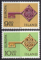 ISLAND 1968 Mi-Nr. 417/18 ** MNH - CEPT - Nuovi