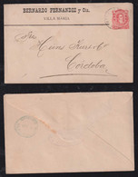 Argentina 1888 Stationery Envelope Private Imprint VILLA MARIA X CORDOBA - Storia Postale