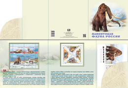 RUSSIA 2023 Mammoth Fauna ,PreHistoric Animal FDC+ MS+4 Stamps MNH (**) - Neufs