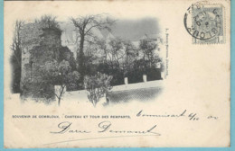 Souvenir De Gembloux-Château Et Tour Des Remparts-Cachet Arrivée "Gosselies-1900"-J.Berce-Hettich, Gembloux - Gembloux