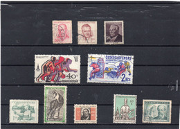Cecoslovacchia - Lotto N. 10 Francobolli Usati Differenti - Collections, Lots & Series