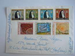 Portugal Lettre Cover 1981 Reine Dona Leonor Centenaire De Marconi Yv 853-856 + 1217-1219 - Storia Postale