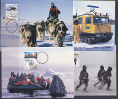 AAT 2001 Australians In The Antarctic 4 Maxicards** Mnh (XC163) - Maximum Cards