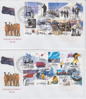 AAT 2001 Australians In The Antarctic 20v 5x2 FDC (Davis,Mawson, Macquerie Casey,Kingston) (XC164) - FDC