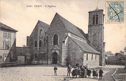 FRANCE - 94 - IVRY - L'église - Groupe De Personnes - Carte Postale Ancienne - Ivry Sur Seine