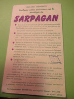 Buvard Ancien /Pharmacie//SARPAGAN /Les Laboratoires SERVIER/ Orléans//Vers 1950-70        BUV591 - Drogerie & Apotheke