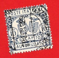 1928 (2) Recapito Autorizzato Stemmi In Ovale Dent. 14 - Usato (leggi Messaggio Del Venditore) - Segnatasse