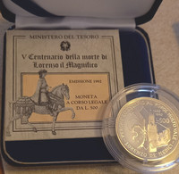 1992 - Italia 500 Lire De Medici - Fondo Specchio -   ----- - Commemorative
