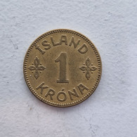 Iceland - 1 Króna - Christian X - 1940 - Iceland