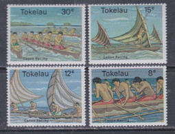 Tokelau N° 65 / 68 XX Course De Canoës Entre Les îles  De Tokelau,  La Série Des 4 Valeurs, Sans Charnière, TB - Tokelau