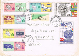 48839. Carta PRAHA (Checoslovaquia) 1974. Viñeta Label Matasellar Con Cuidado - Brieven En Documenten