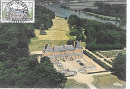 CM   Avec Timbre Assorti  ROSNY  -  CHATEAU DE SULLY - Rosny Sur Seine