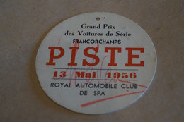 Ancien Laisser Passer De Presse,Francorchamps 1956,grand Prix Voitures De Série ,pour Collection - Sonstige & Ohne Zuordnung