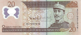 DOMINICAN REPUBLIC 20 PESOS ORO 2009 P 182 UNC SC NUEVO - Dominicaine