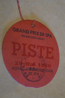 Ancien Laisser Passer De Presse Piste,1960 ,Grand Prix Spa Francorchamps,pour Collection - Autres & Non Classés