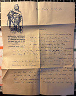 Federation Nationale Des Anciens Militaires De Carrière - Courrier 1950 - Mr Peraldi Pour Andre Frossard - Manuscripts