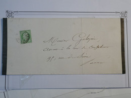 BO8 FRANCE BELLE  LETTRE   RR  1863 PARIS  + N°20 SEUL CACHET RRR+AFFRANCH. PLAISANT++ - 1862 Napoléon III.