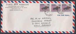 Ca0080  ZAIRE,  Fish Stamps On Kinshasa 1 Cover To West Germany - Cartas & Documentos