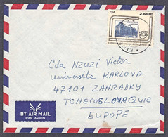 Ca0494  ZAIRE 1982, Philbelza Stamp On Kinshasa Cover To Czechoslovakia - Cartas & Documentos