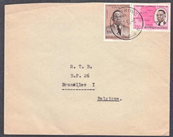Cb0088  CONGO (Leo) 1963, 1st Anniv Independence Stamps On Kambove Cover To Belgium - Lettres & Documents