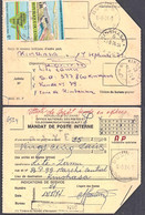 Cb5008 ZAIRE 1974, Inga Dam & Telecom Stamps On Businga Mandat - Briefe U. Dokumente