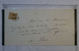 BO8 FRANCE BELLE  LETTRE    1868 CHALON A PARIS   + N°21 +AFFRANCH. PLAISANT++ - 1862 Napoleone III