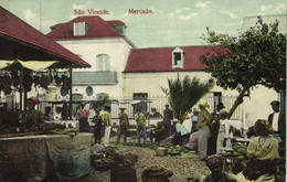 Cape Verde, SÃO VICENTE, Mercado, Native Market (1919) Postcard - Cap Verde