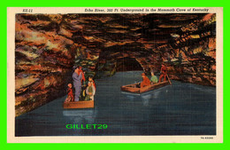 MAMMOTH CAVE, KY -  ECHO RIVER, 360 FT. UNDERGROUND - ANIMATED WITH PEOPLES - C,T, GENERAL KENTUCKY SCENES - - Mammoth Cave