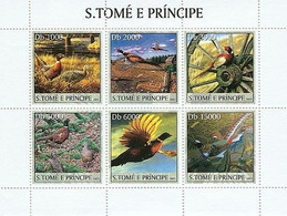 SAO TOME ET PRINCIPE Oiseaux, Oiseau, Birds, Pajaro, Scoutisme, Feuillet 6 Valeurs Emis En 2003 - Otros & Sin Clasificación